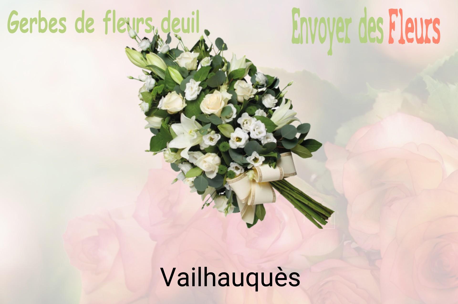 Gerbe de fleurs de deuil livrée à Vailhauquès